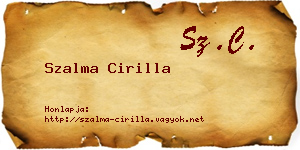 Szalma Cirilla névjegykártya